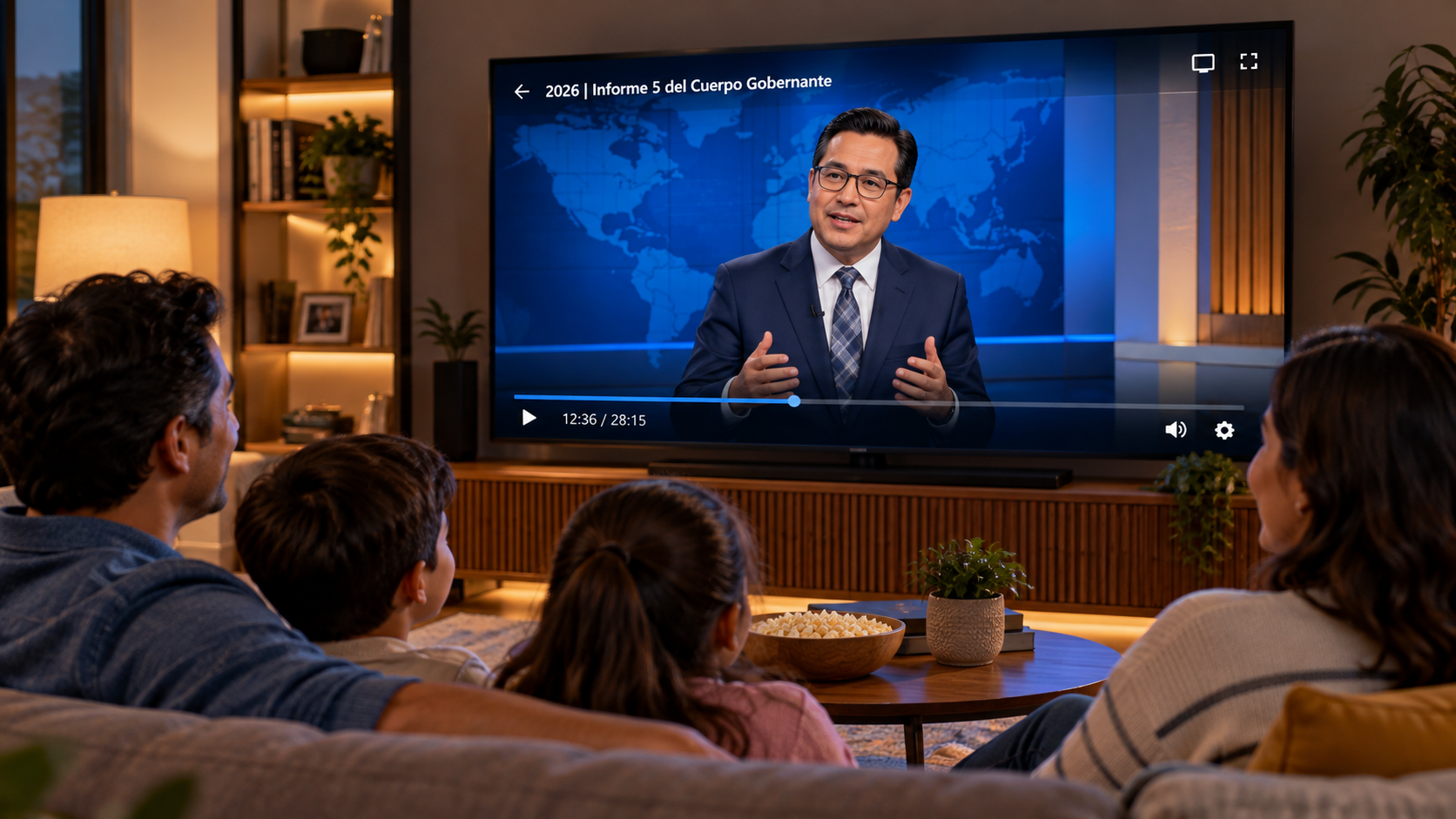 Family enjoying content on Android TV